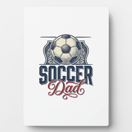 Oude Voetbal Vader Shirt Ontwerp_1 Fotoplaat (voorkant)
