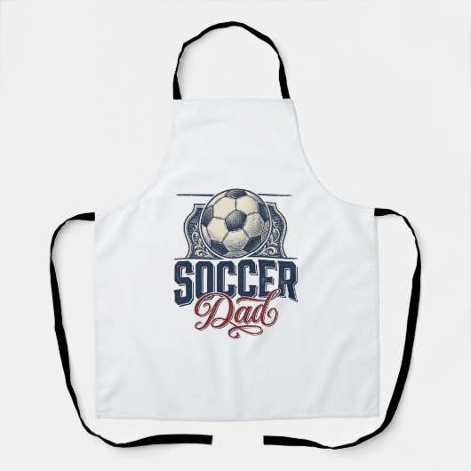 Oude Voetbal Vader Shirt Ontwerp_1 Schort (Voorkant)
