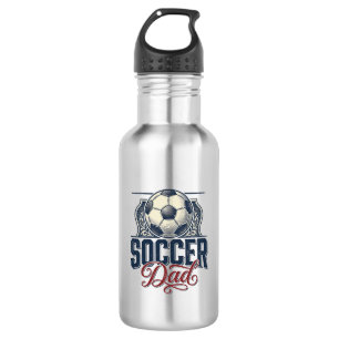 Oude Voetbal Vader Shirt Ontwerp_1 Waterfles