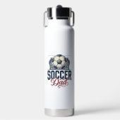 Oude Voetbal Vader Shirt Ontwerp_1 Waterfles (Voorkant)