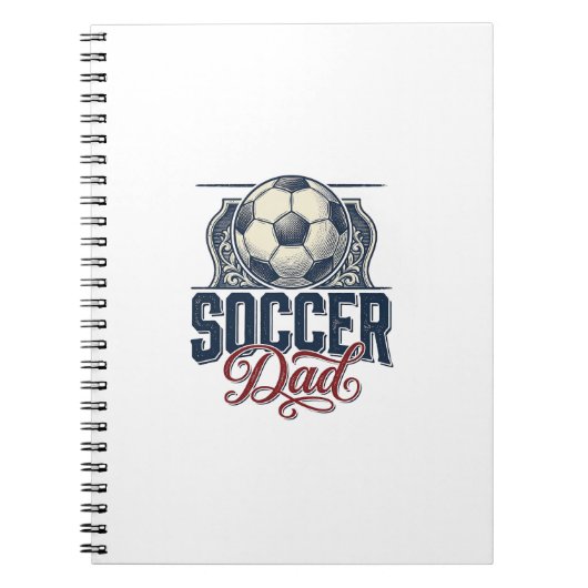 Oude Voetbal Vader T-shirt Ontwerp_1 Notitieboek (Voorkant)