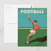 Oude Voetbalposter Briefkaart (Voorkant / Achterkant)