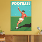 Oude voetbalposter canvas afdruk (Insitu (Woonkamer))