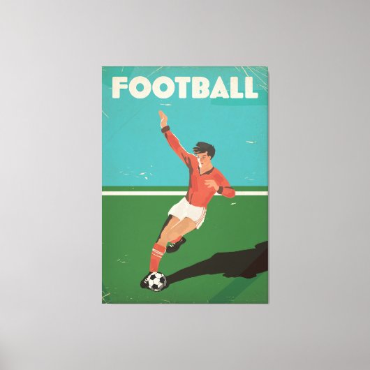 Oude voetbalposter canvas afdruk (Voorkant)