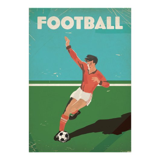 Oude Voetbalposter Foto Afdruk (Voorkant)