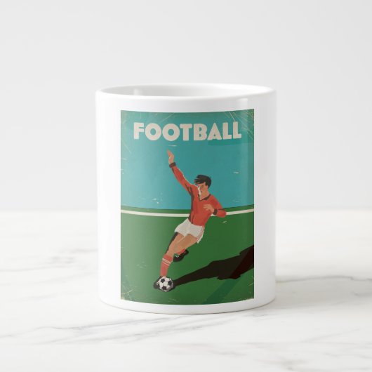 Oude voetbalposter grote koffiekop (Voorkant)