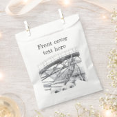 Oude voetbrug. Potloodtekening. Bedankzakje (Geknipt)