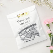 Oude voetbrug. Potloodtekening. Bedankzakje (Gezegeld)