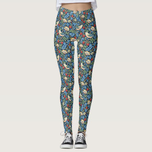 Oude Vogel, Aardbei & Bloemmotief Leggings