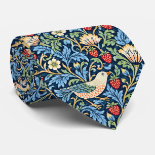 Oude Vogel, Aardbei & Bloemmotief Stropdas