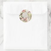 Oude Vogel Decoupage Botanische dank je Ronde Sticker (Tas)