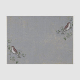 Oude vogel en takken tissuepapier