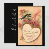 Oude Vogel Valentijnsdag Op Maat Feestdagenkaart (Voorkant / Achterkant)