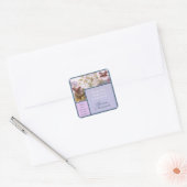 Oude vogels en seringen aangepast ex-libris vierkante sticker (Envelop)