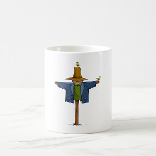 Oude vogelverschrikker koffiemok