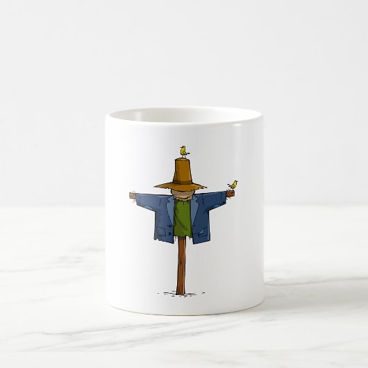 Oude vogelverschrikker koffiemok