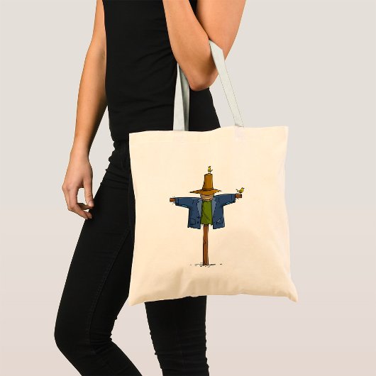 Oude vogelverschrikker tote bag