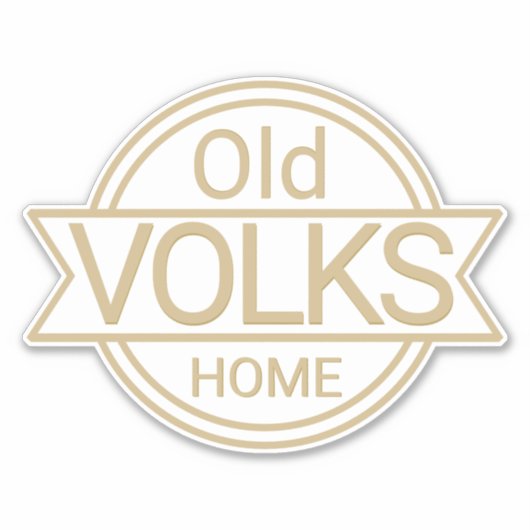 Oude VOLKS Home Sticker (Voorkant)