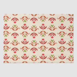 Oude volks kunst bloemenprint cozy rustieke herfst tissuepapier