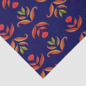 Oude volkskunst bloemen gezellig en rustiek marine tissuepapier (Detail)