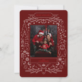 Oude volkskunst Kerst foto Feestdagenkaart (Voorkant)