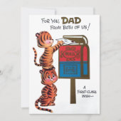 Oude voor jou papa katten vaderdag vakantie feestdagenkaart (Voorkant)