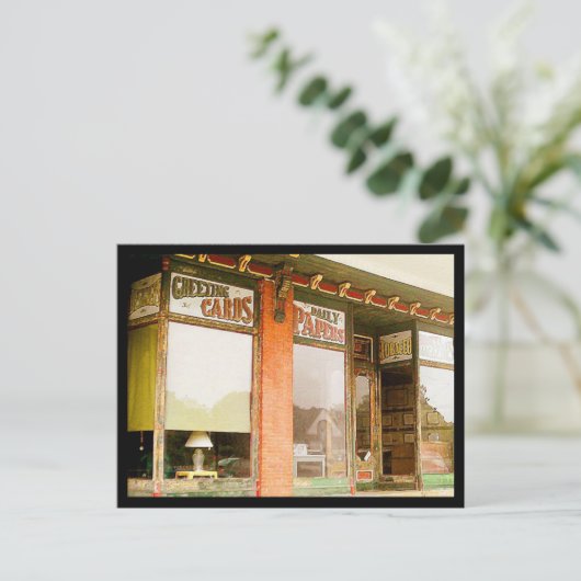 Oude voorjaars winkel briefkaart (Staand voorkant)