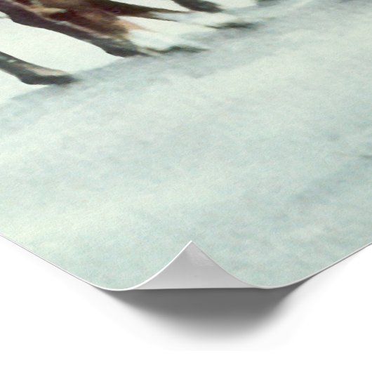 OUDE VOORRUITEN EN HORSES VAN SHARON SHARPE POSTER (Hoek)