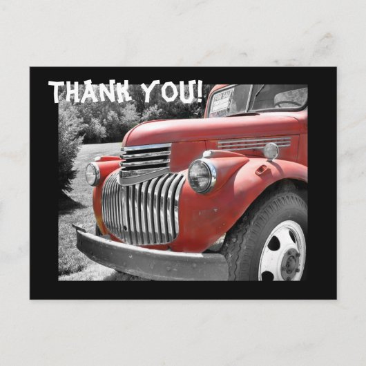 Oude Vrachtwagen Briefkaart (Voorkant)