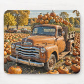 Oude vrachtwagen gevuld met pompoenen muismat (Voorkant)