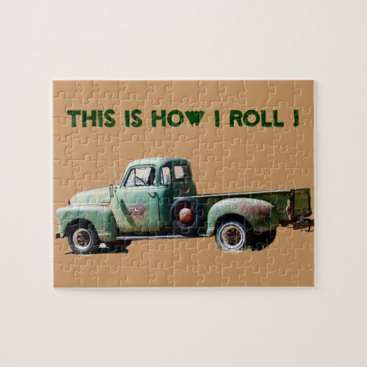 Oude vrachtwagen : Hoe ik rol Legpuzzel (Horizontaal)