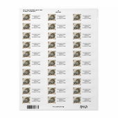 Oude vrachtwagen kerst retouradres etiket (Full Sheet)