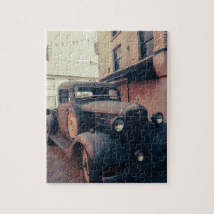 Oude vrachtwagen legpuzzel