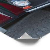 Oude vrachtwagen met biertje - poster (Hoek)