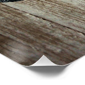  Oude vrachtwagen op Barn Wood Rustisch Poster (Hoek)