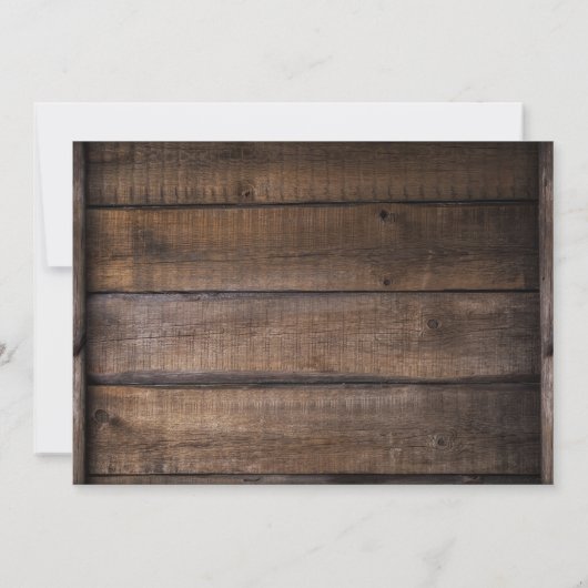 Oude Vrachtwagen Rustic Barn Wood Weddenschap Kaart (Achterkant)