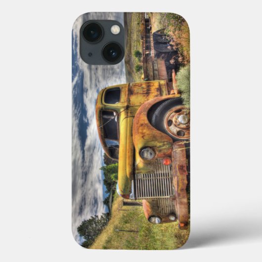 Oude vrachtwagen verlaten in het veld Case-Mate iPhone case (Achterkant)