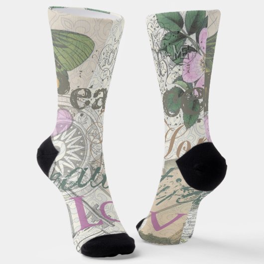 Oude Vrede Thuis Mooie Liefde Sokken (Gebogen)