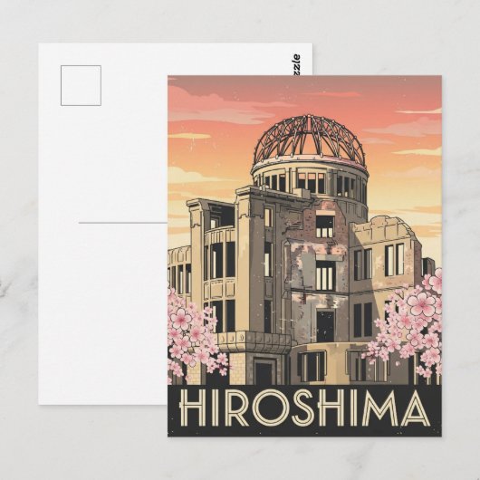 Oude vredeskoepel Hiroshima Japan reis Briefkaart (Voorkant / Achterkant)