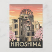 Oude vredeskoepel Hiroshima Japan reis Briefkaart (Voorkant)