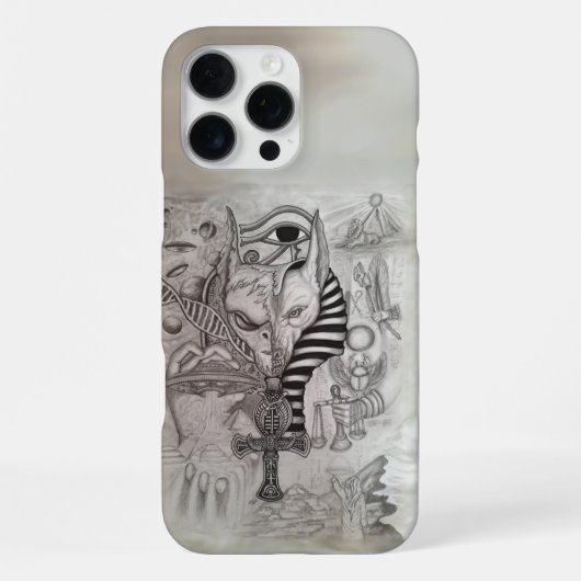 Oude vreemdelingen, Anubis iPhone Hoesje (Achterkant)