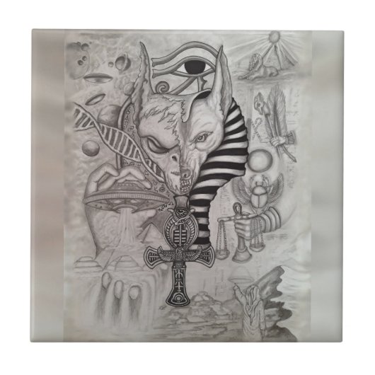 Oude vreemdelingen, Anubis Tegeltje (Voorkant)
