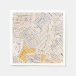 Oude Vrienden Bibliotheek Uitleenkaart Servet