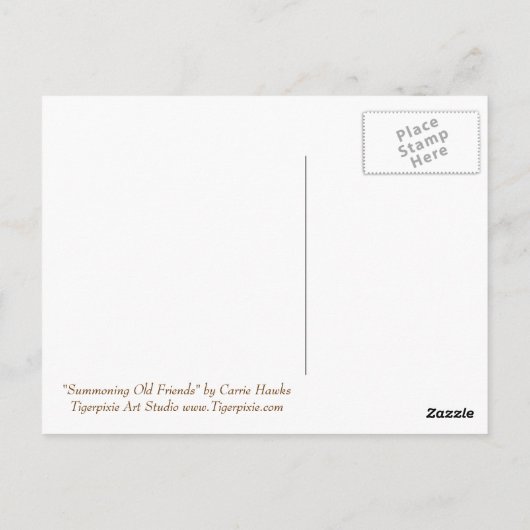 Oude vrienden, Ghost Cat Art Briefkaart (Achterkant)