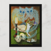 Oude vrienden, Ghost Cat Art Briefkaart (Voorkant)