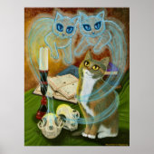 Oude vrienden, Ghost Cats Art Poster (Voorkant)