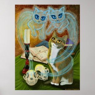 Oude vrienden, Ghost Cats Art Poster