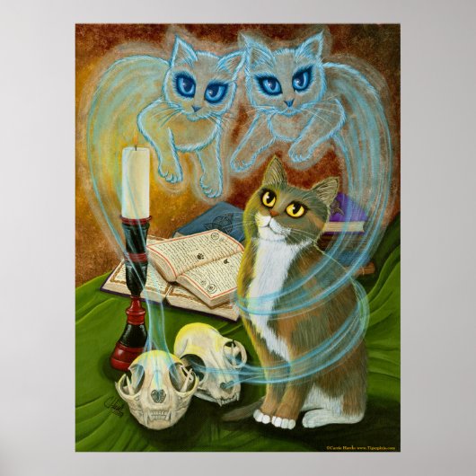 Oude vrienden, Ghost Cats Art Poster (Voorkant)