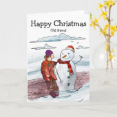 Oude vrienden met kerst kaart (Gele Bloem)