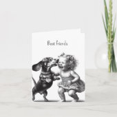 Oude vrienden van de dashond kaart (Voorkant)